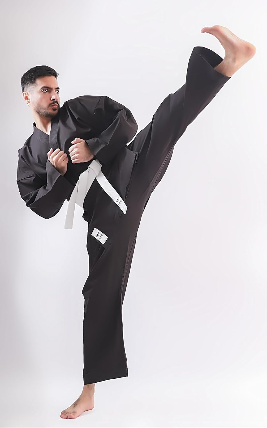 TOKYODO Karate Uniform for kids (Black), Lightweight karate gi for Adults and Kids, Unisex with White Belt