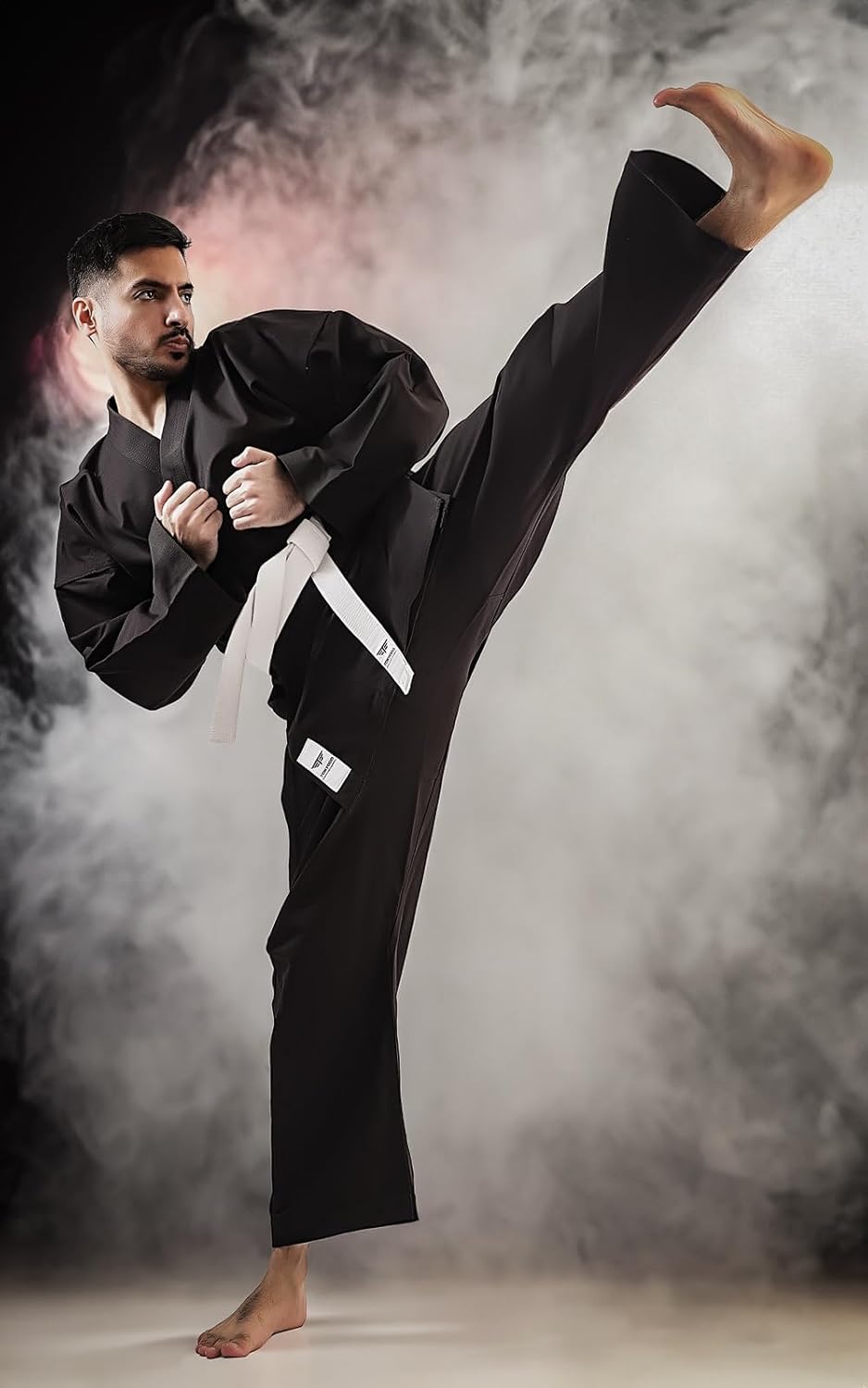 TOKYODO Karate Uniform for kids (Black), Lightweight karate gi for Adults and Kids, Unisex with White Belt